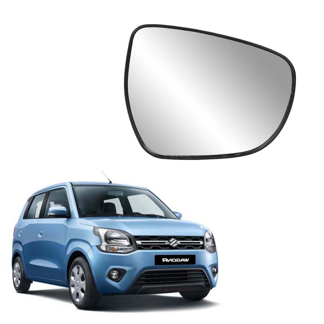 Car Right Side View Mirror Glass For Maruti Wagon-R 2019 To 2021 New Model