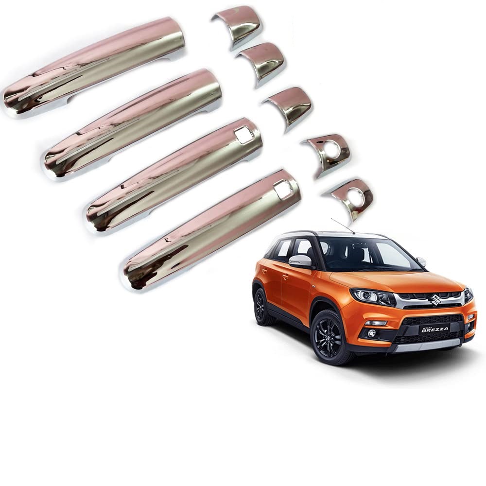 Door Handle Chrome Cover Compatible With Maruti Vitara Brezza ZDI