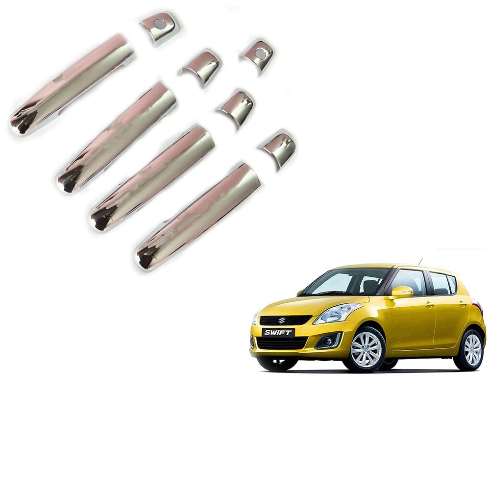 Door Handle Chrome Cover Compatible With Maruti Swift T-3