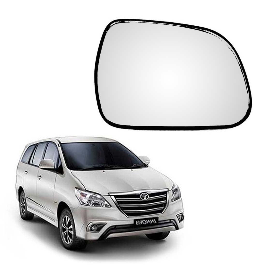 Car Right Side View Mirror Glass For Toyota Innova 2012 To 2016 Model Type-2