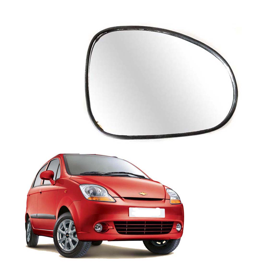 Car Right Side View Mirror Glass For Chevrolet Spark 2007 To 2017 Model