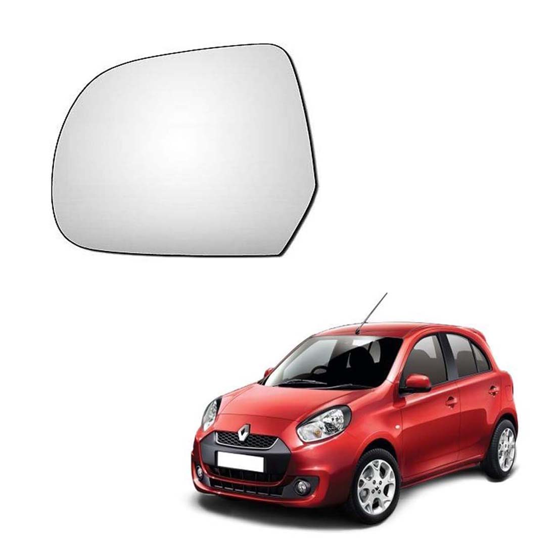 Car Left Side View Mirror Glass For Renault Pulse 2012 To 2017 Model