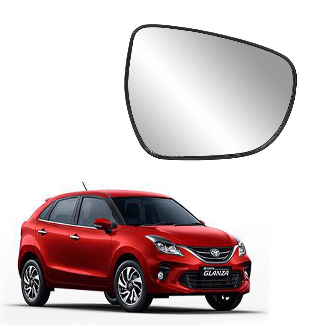 Car Right Side View Mirror Glass For Toyota Glanza 2019 To 2021 Model