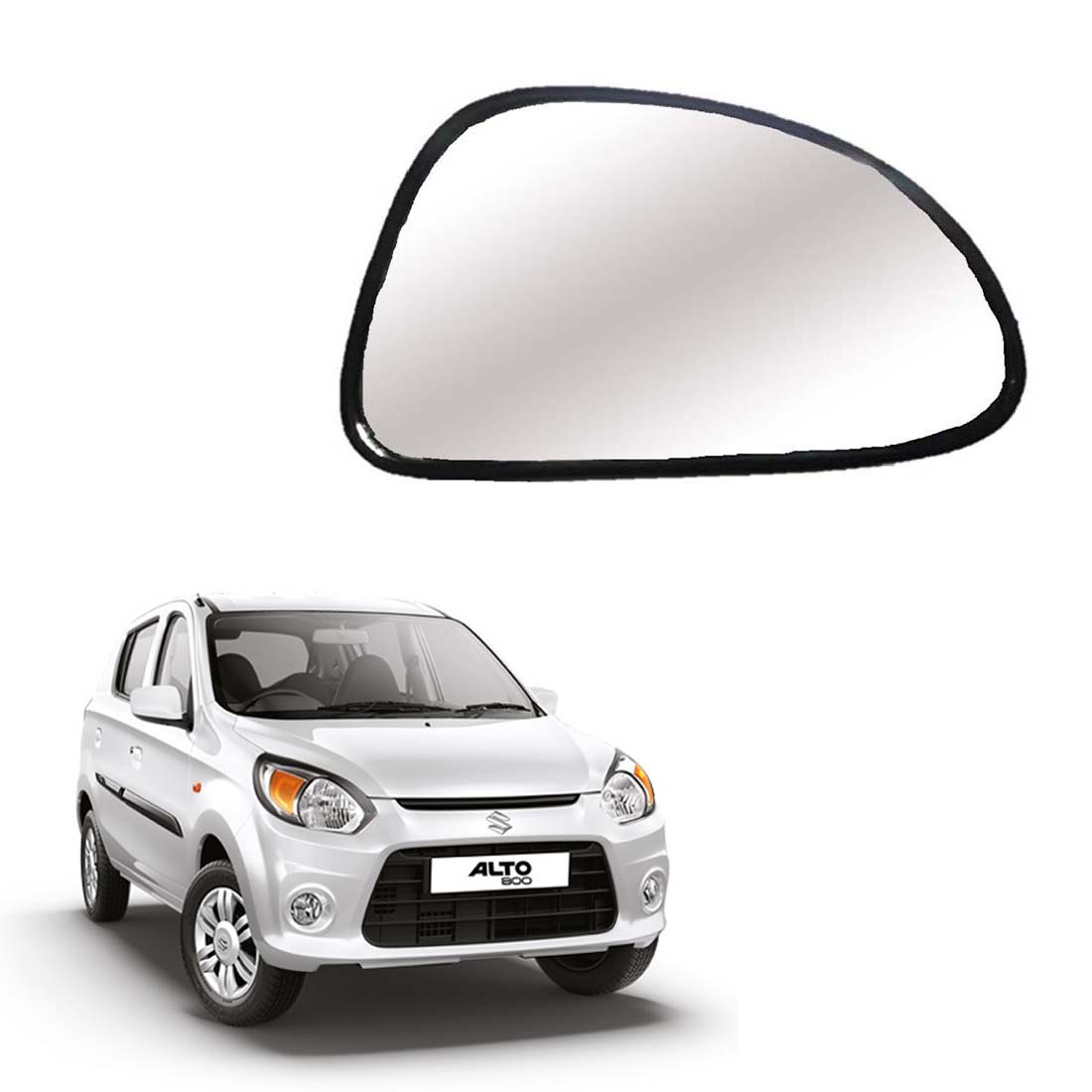 Car Right Side View Mirror Glass For Maruti Alto 800 2012 To 2021 Model