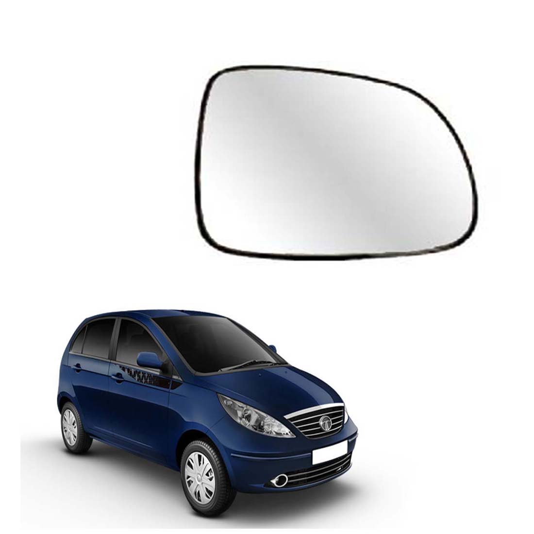 Car Right Side View Mirror Glass For Tata Indica Vista 2008 To 2016 Model