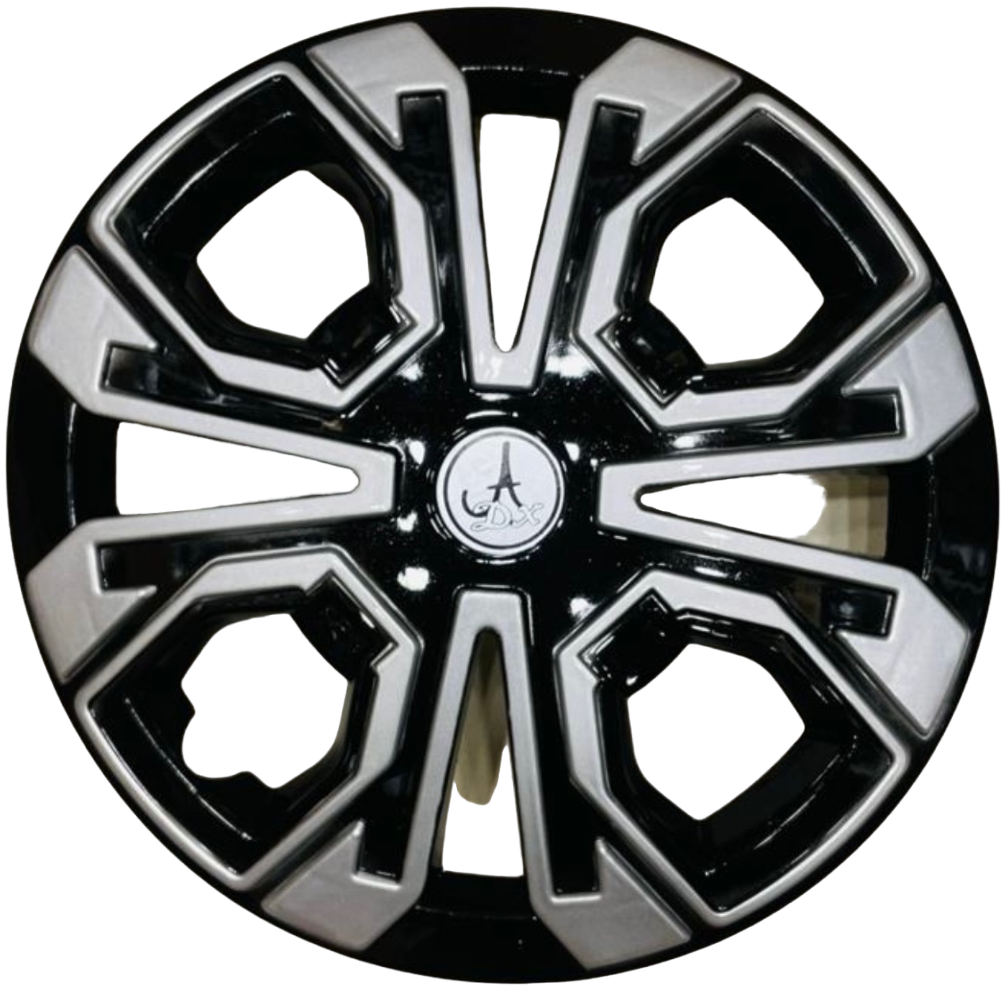 Car Universal Wheel Cover / HubCaps Black and Silver Colour (VELOCITY_DC_13) Compatible With - ALL 13 INCHES RIM SIZE