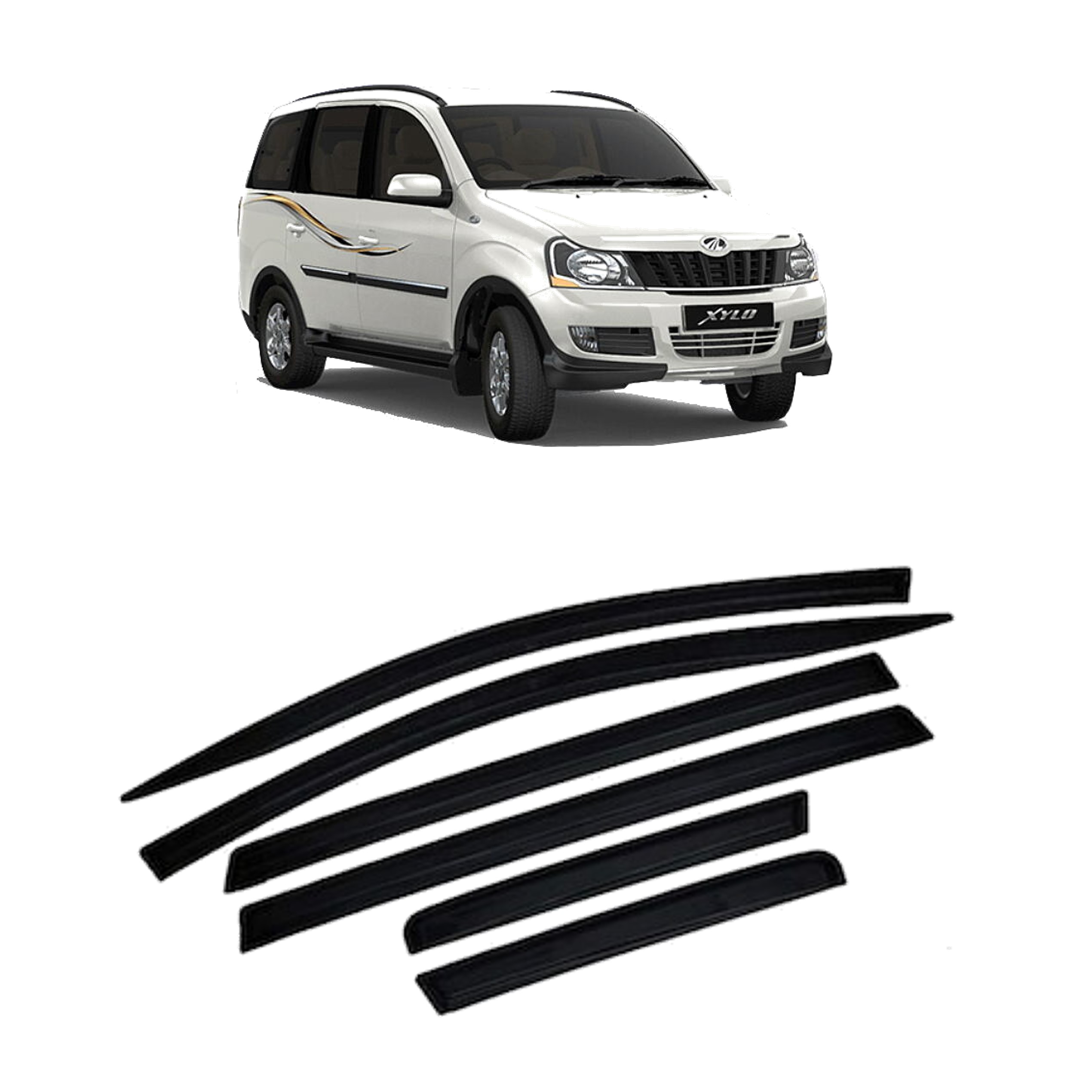 Car Window Rain Door Visor Compatible With Mahindra Xylo