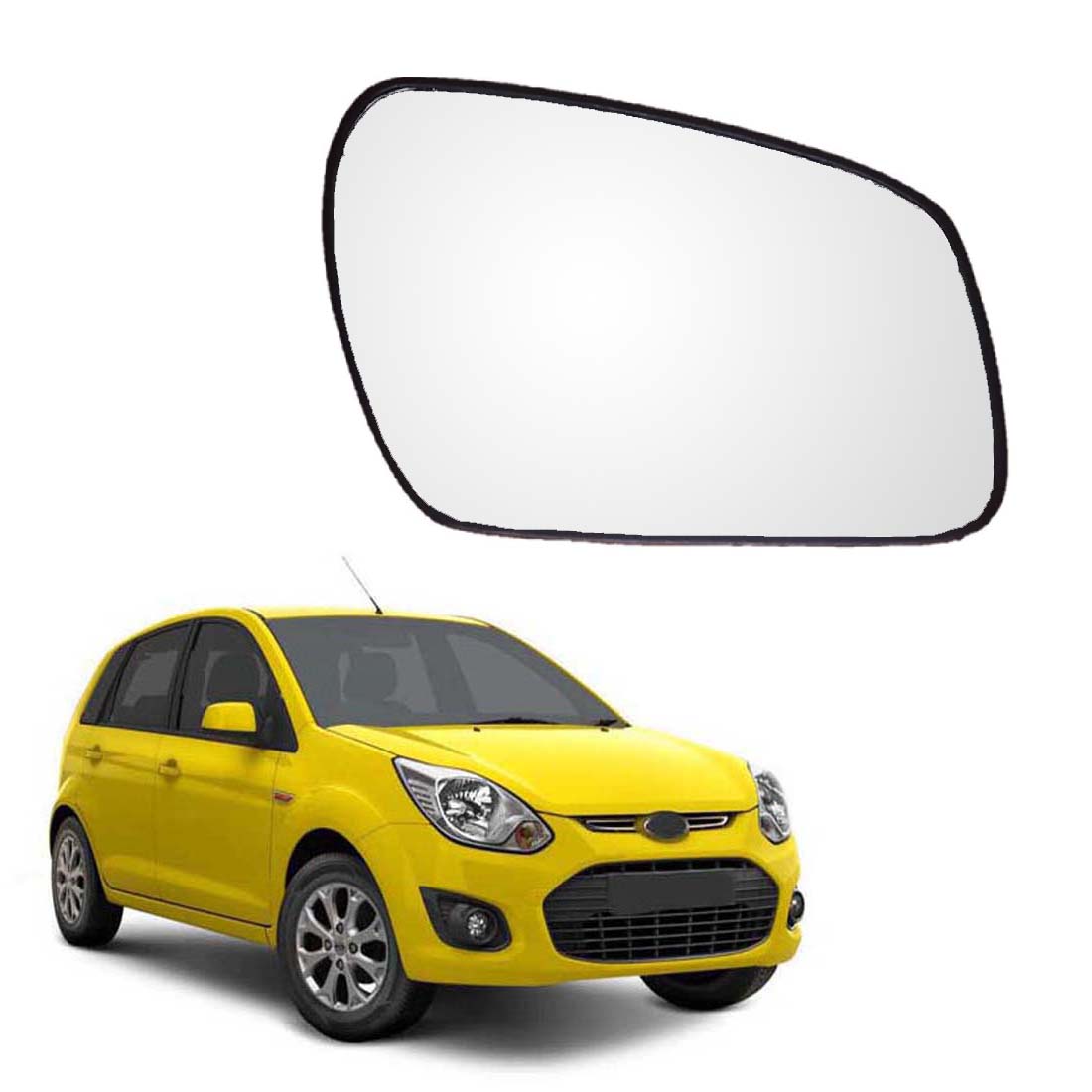 Car Right Side View Mirror Glass For Ford Figo 2010 To 2015 Model Type-1