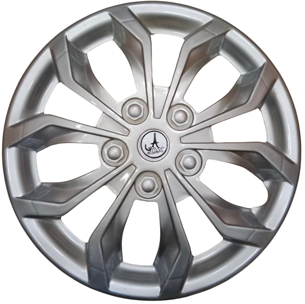 Car Universal Wheel Cover / HubCaps Silver Colour (DSN FURY) Compatible With - ALL 13 INCHES WHEEL SIZE