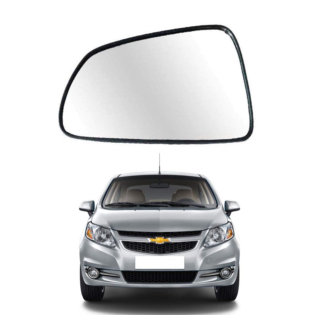 Car Left Side View Mirror Glass For Chevrolet Sail 2012 To 2017 Model