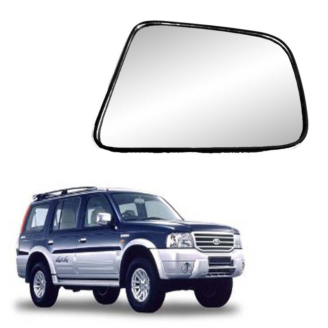 Car Right Side View Mirror Glass For Ford Endeavour 2003 To 2007 Model Type-1