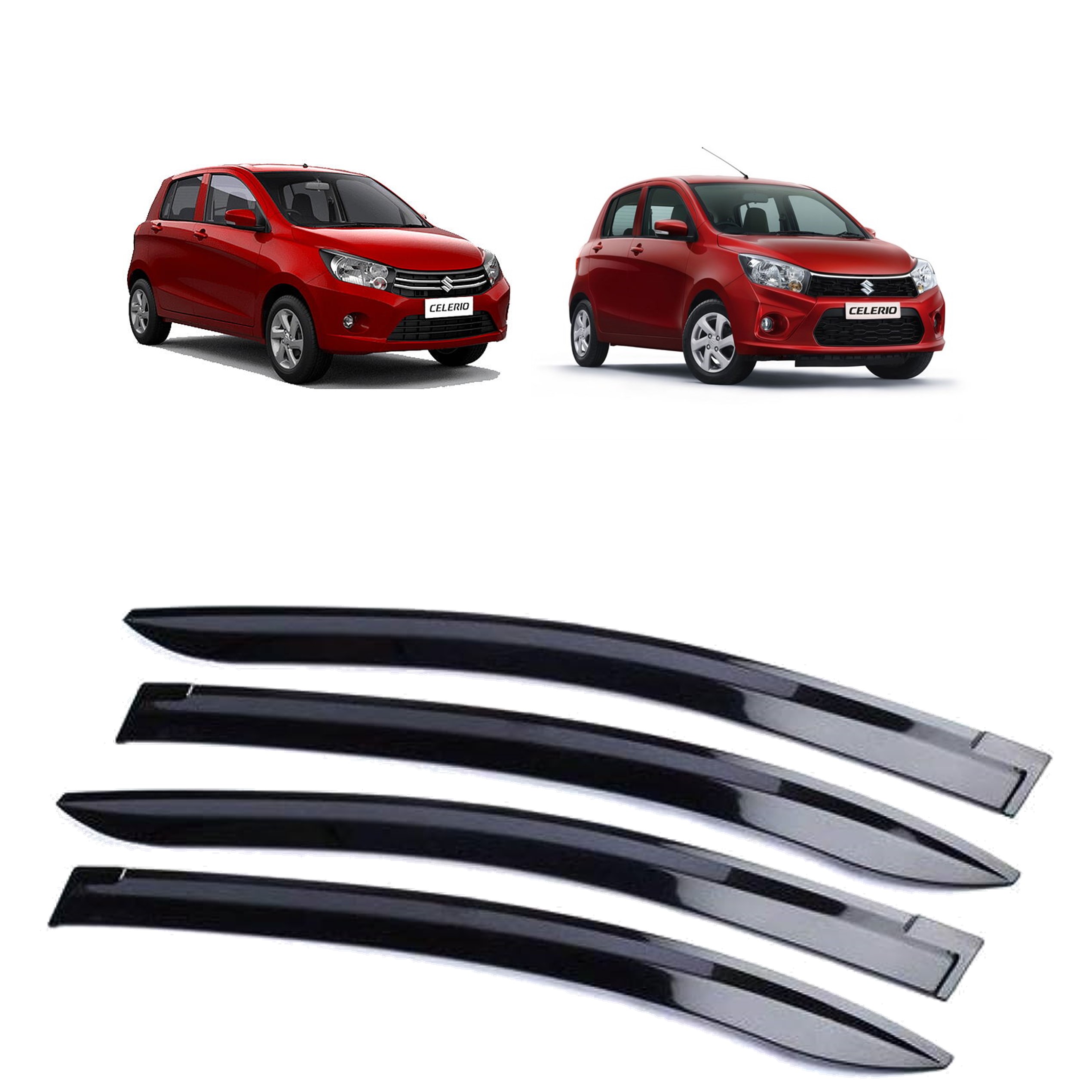 Car Window Rain Door Visor Compatible With Maruti Celerio 2013-2020