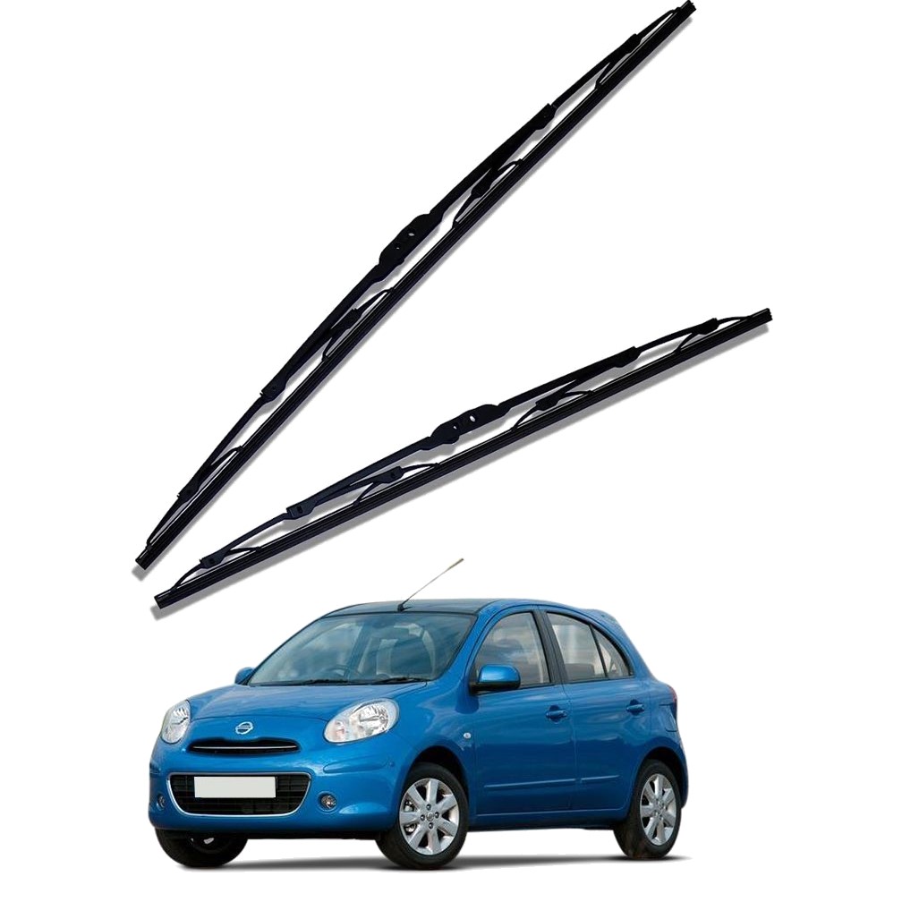 Front Windscreen Replacement Wiper Blades (21'/14') Compatible With Nissan Micra 2010-2013 