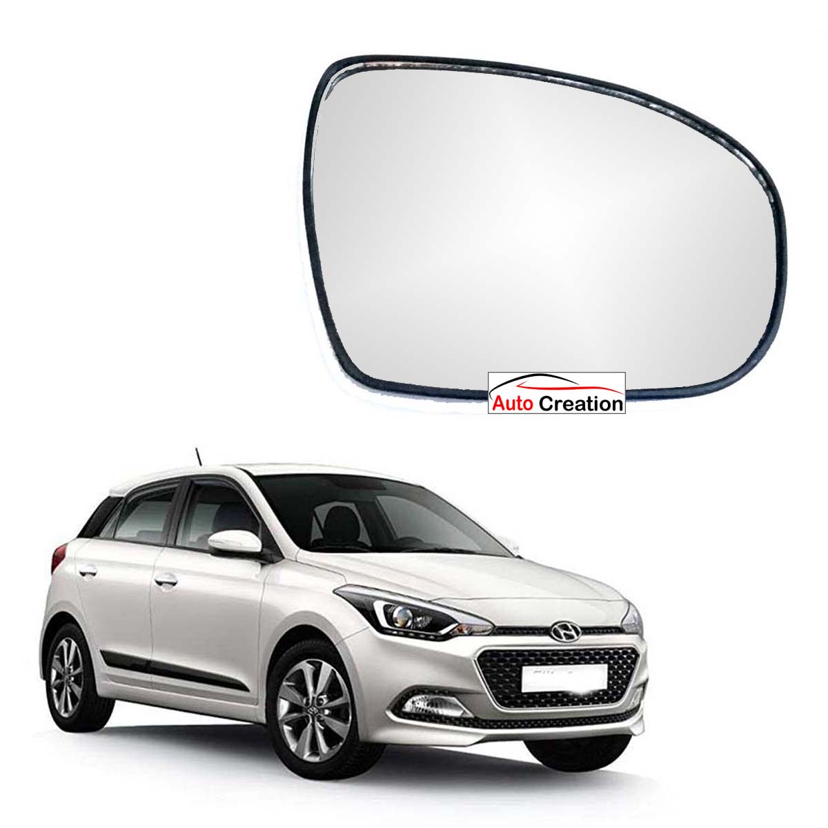 Car Right Side View Mirror Glass For Hyundai i20 Elite / Active 2014 To 2019 Model