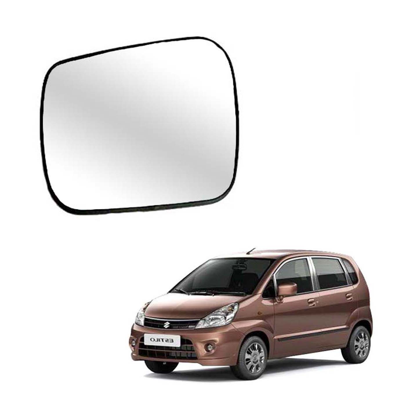 Car Left Side View Mirror Glass For Maruti Zen Estilo 2010 To 2014 Model Type 2