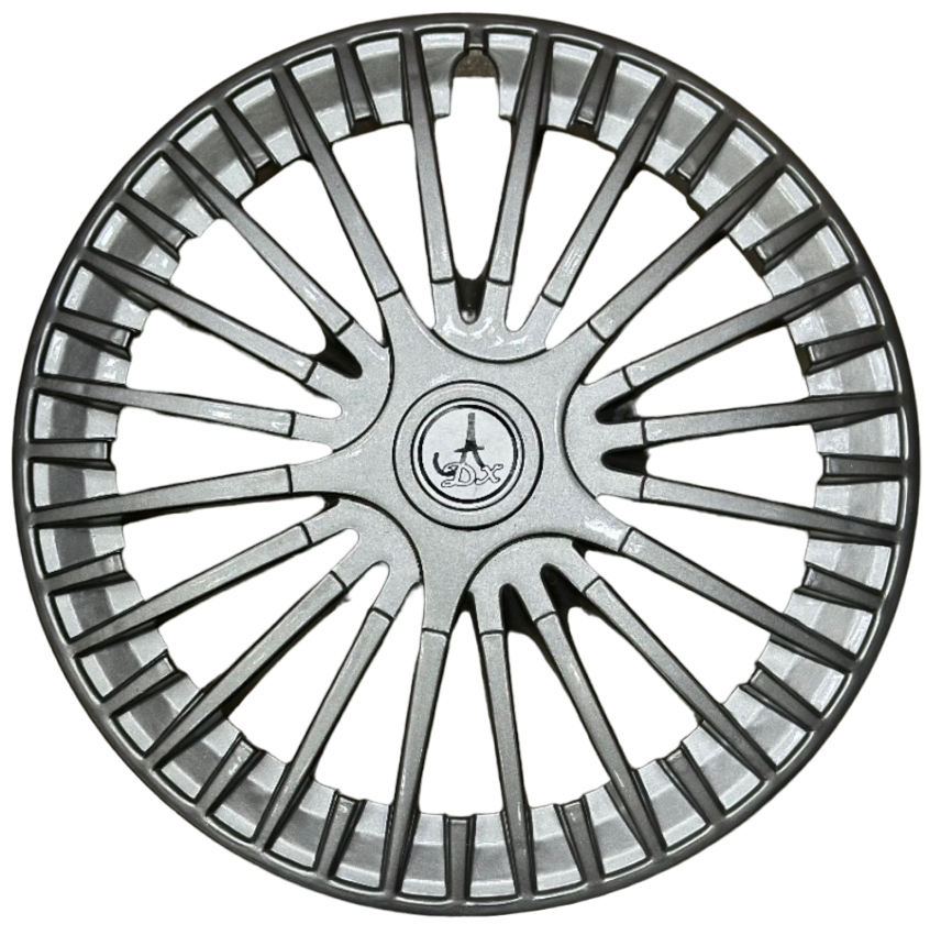 Car Universal Wheel Cover / HubCaps Silver Colour (SPIKE_14) Compatible With - ALL 14 INCHES RIM SIZE