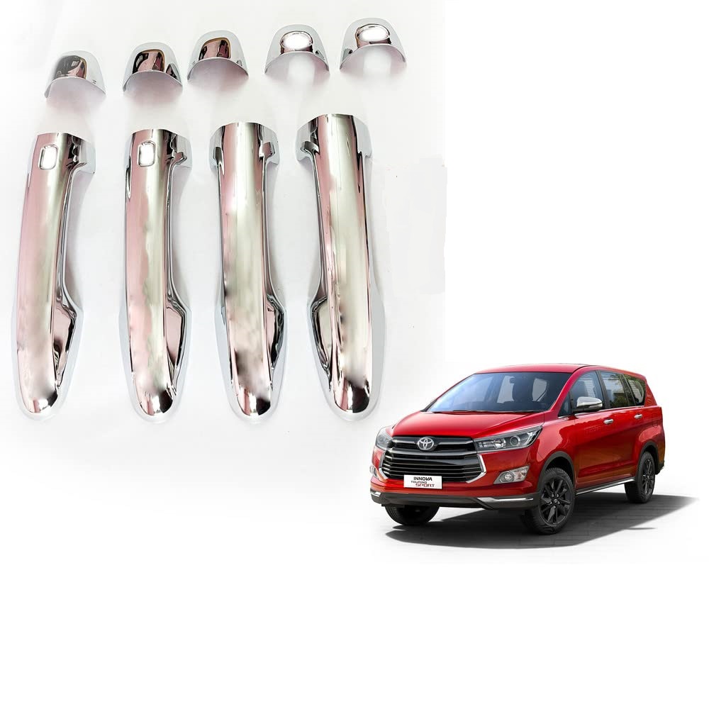 Door Handle Chrome Cover Compatible With Toyota Innova Crysta 2016