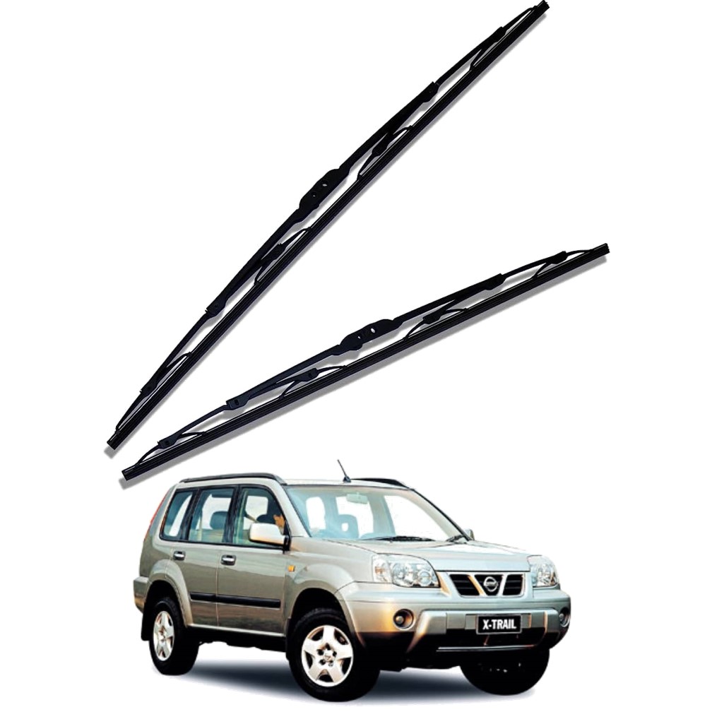 Front Windscreen Replacement Wiper Blades (18'/18') Compatible With Nissan X-Trail 2001-2014