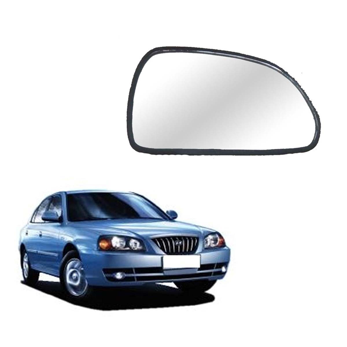 Car Right Side View Mirror Glass For Hyundai Elantra 2004 To 2008 Old Model Type-1