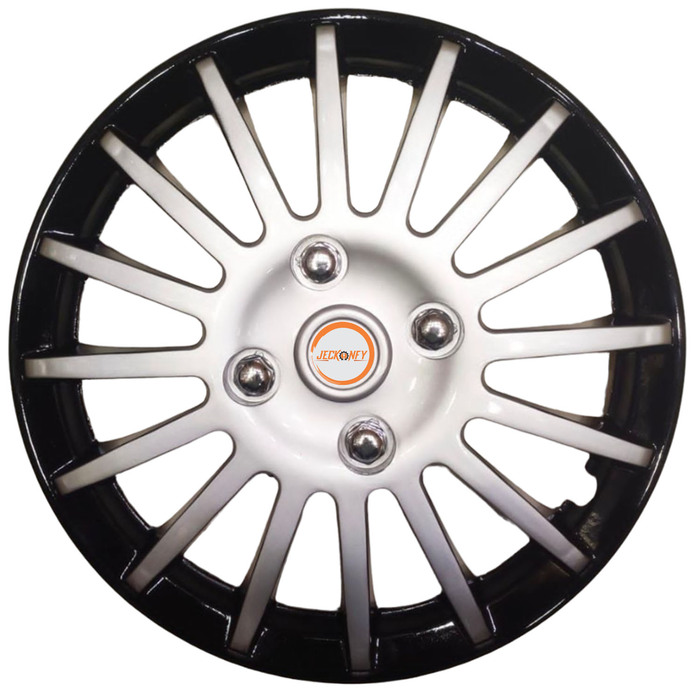 Car Wheel Cover Universal Camry Black And Silver Color Design Available 12'' 13'' 14'' 15'' 16'' 17'' inches Size Compatible With - R12 Wheel Size