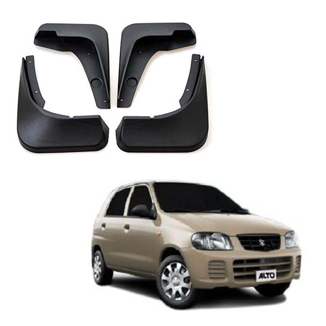 Car Mud Flap/Guard for Maruti Alto 2005 To 2012 old Model (Set of 4 Pcs.)