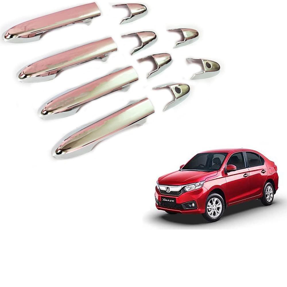 Door Handle Chrome Cover Compatible With Honda Amaze 2018