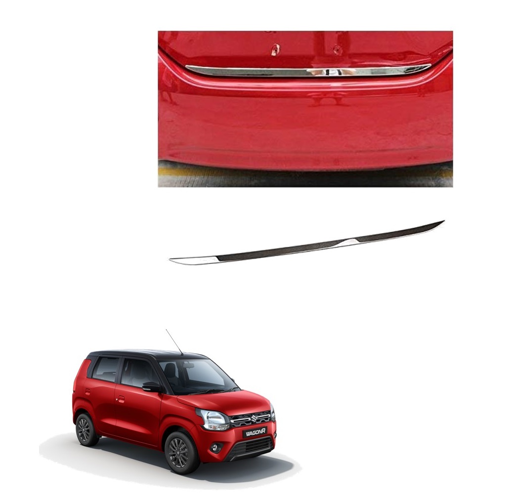 Dicky Chrome Boot Garnish / Dicky Patti Compatible With -  Maruti WAGONR 2019 TO 2022