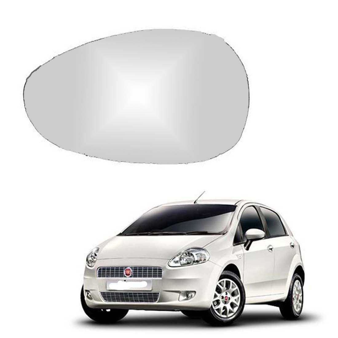 Car Left Side View Mirror Glass For Fiat Punto 2009 To 2017 Model