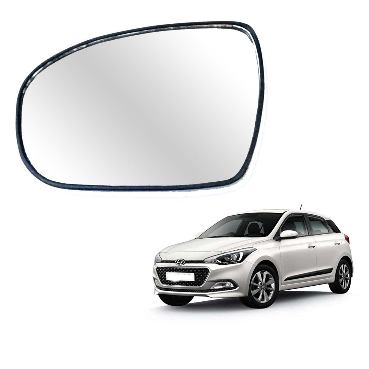 Car Left Side View Mirror Glass For Hyundai I20 Elite 2014 To 2019 Model