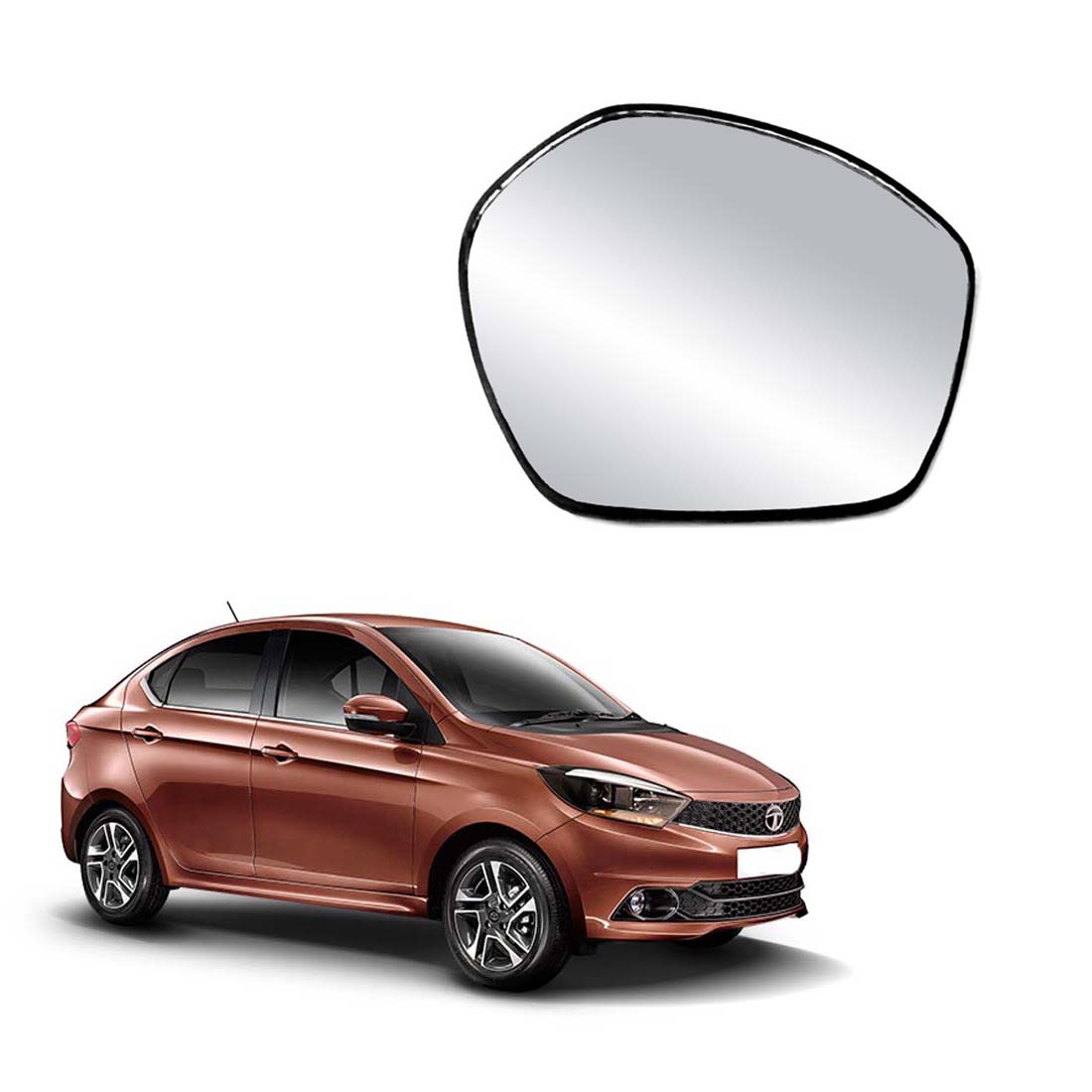 Car Right Side View Mirror Glass For Tata Tigor 2015 To 2021 Model