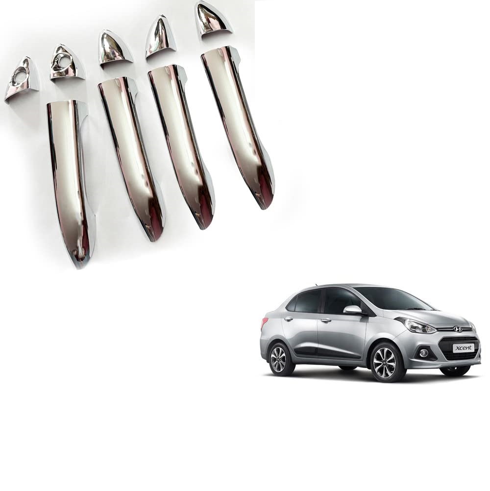 Door Handle Chrome Cover Compatible With Hyundai Xcent 2016