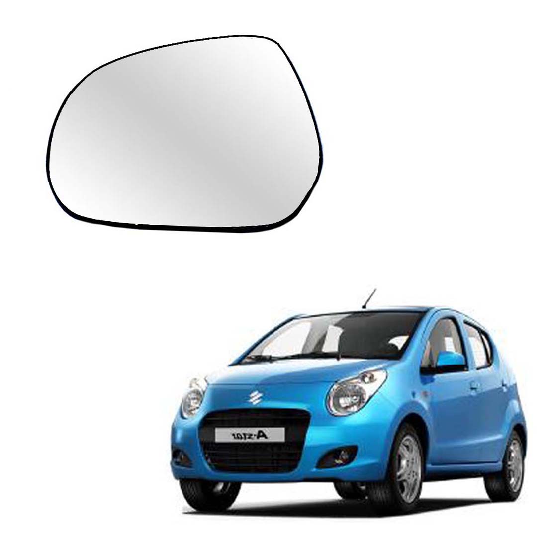 Car Left Side View Mirror Glass For Maruti A-Star 2008 To 2014 Model