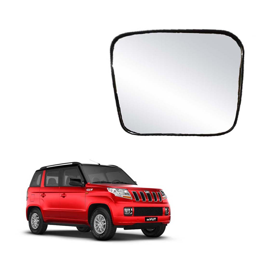 Car Right Side View Mirror Glass For Mahindra Tuv-300 2015 To 2021 Model