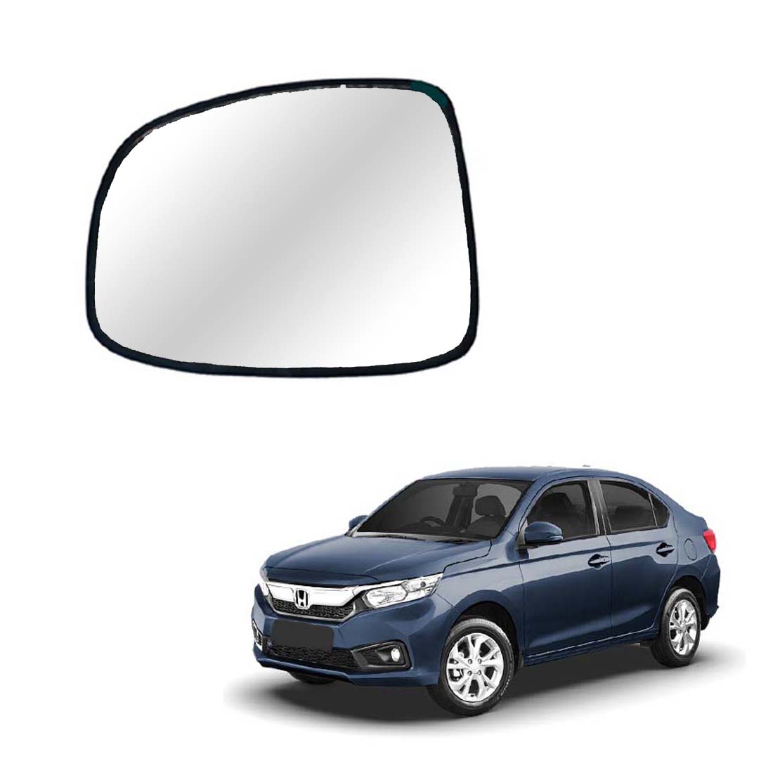 Car Left Side View Mirror Glass For Honda Amaze 2018 To 2021 New Model