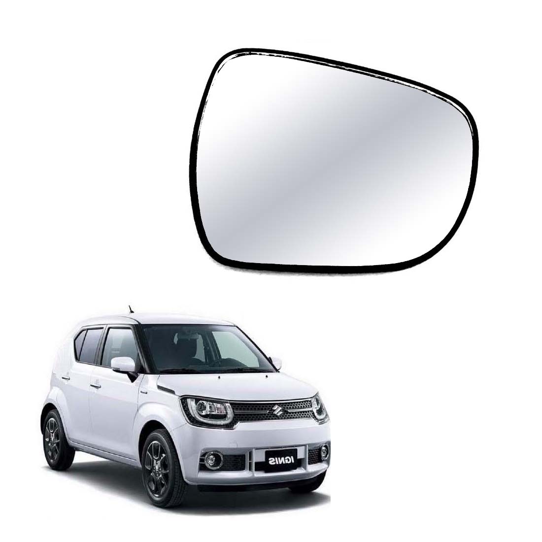 Car Right Side View Mirror Glass For Maruti Ignis 2016 To 2021 Model