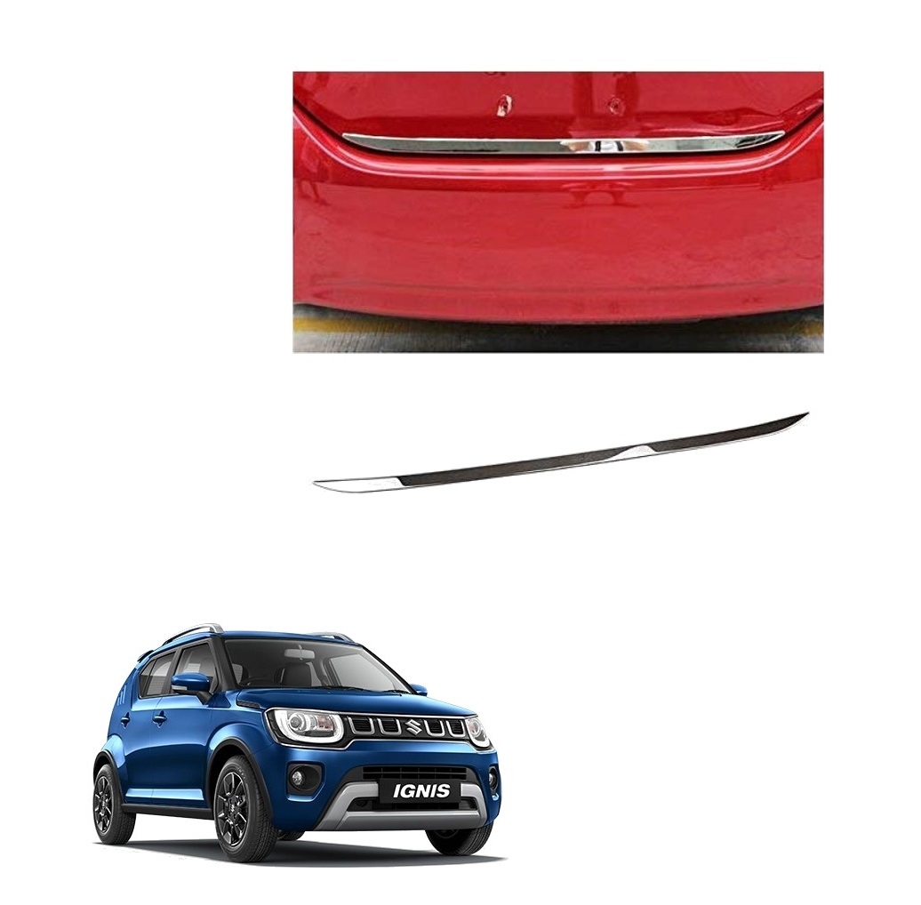 Dicky Chrome Boot Garnish / Dicky Patti Compatible With -  Maruti IGNIS