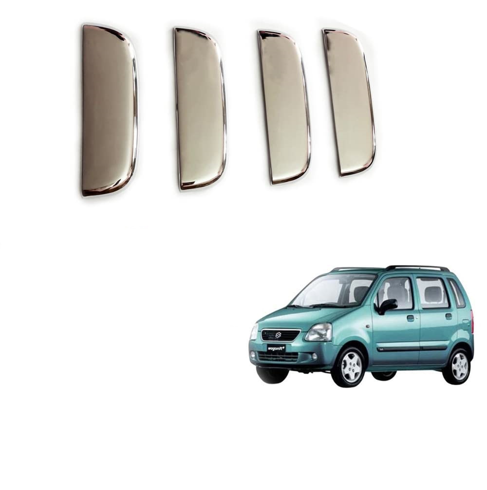 Door Handle Chrome Cover Compatible With Maruti Wagon-r 2003 