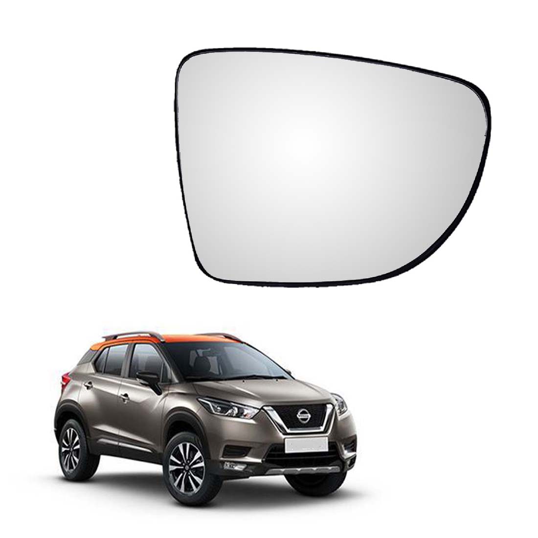 Car Right Side View Mirror Glass For Nissan Kicks 2019 To 2022 Model