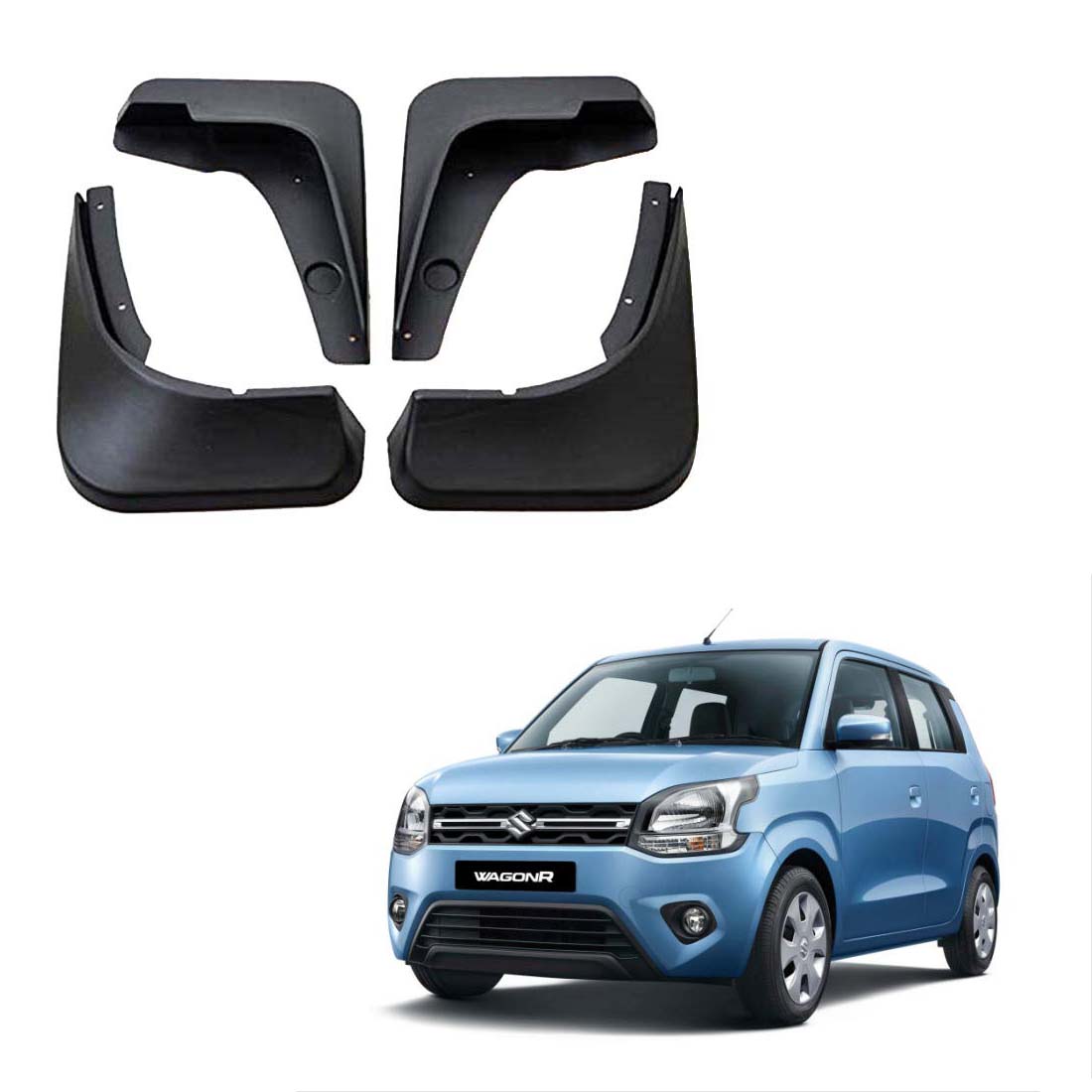 Car Mud Flap/Guard for Maruti New Wagon-R 2019 To 2021 Model (Set of 4 Pcs.)