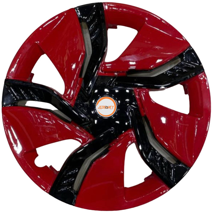 Car Wheel Cover Universal Red And Black Color Design Available 14'' inches Size Compatible With - R14 INCH Wheel Size