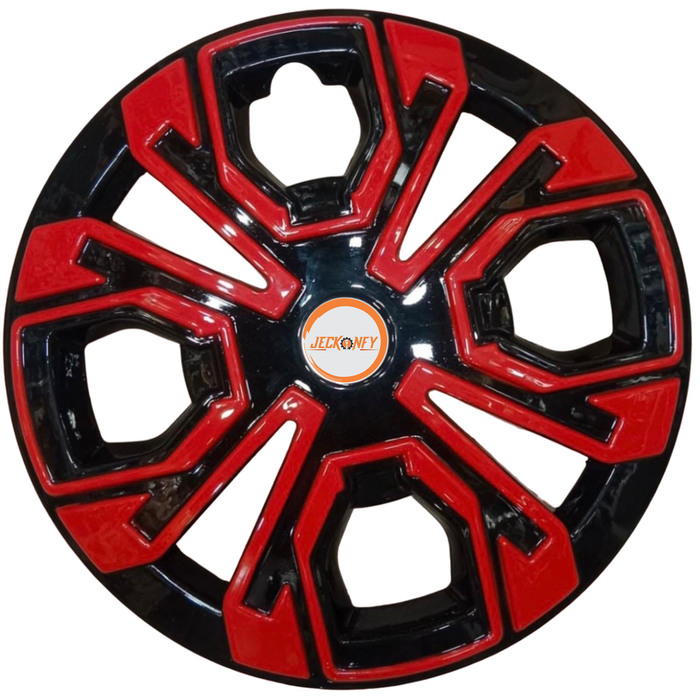 Car Wheel Cover Universal Velocity Red And Black Color Design Available 13'' inches Size Compatible With - R13 INCH Wheel Size