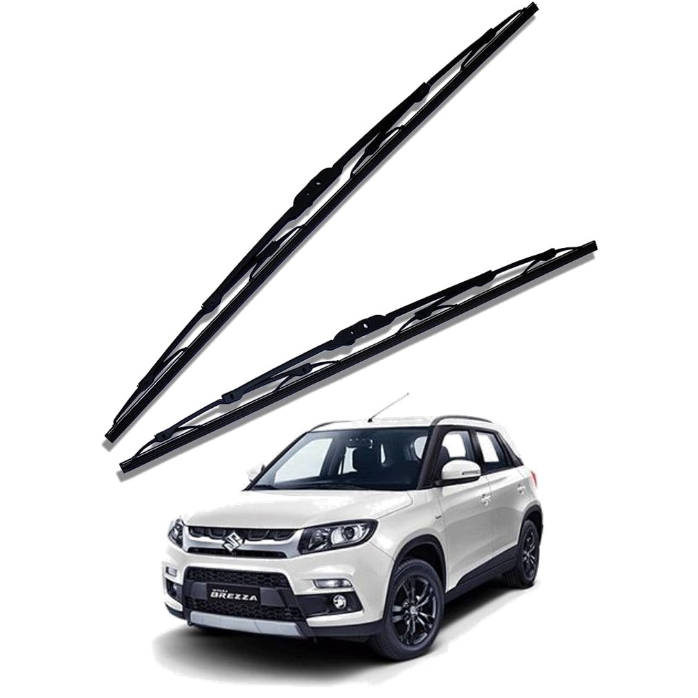 Front Windscreen Replacement Wiper Blades (24'/17') Compatible With Maruti Vitara Brezza 2016-2019