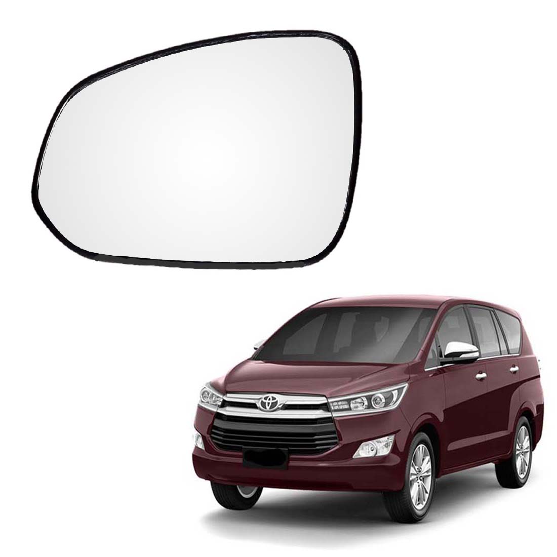 Car Left Side View Mirror Glass For Toyota Innova Crysta 2016 To 2020 Model