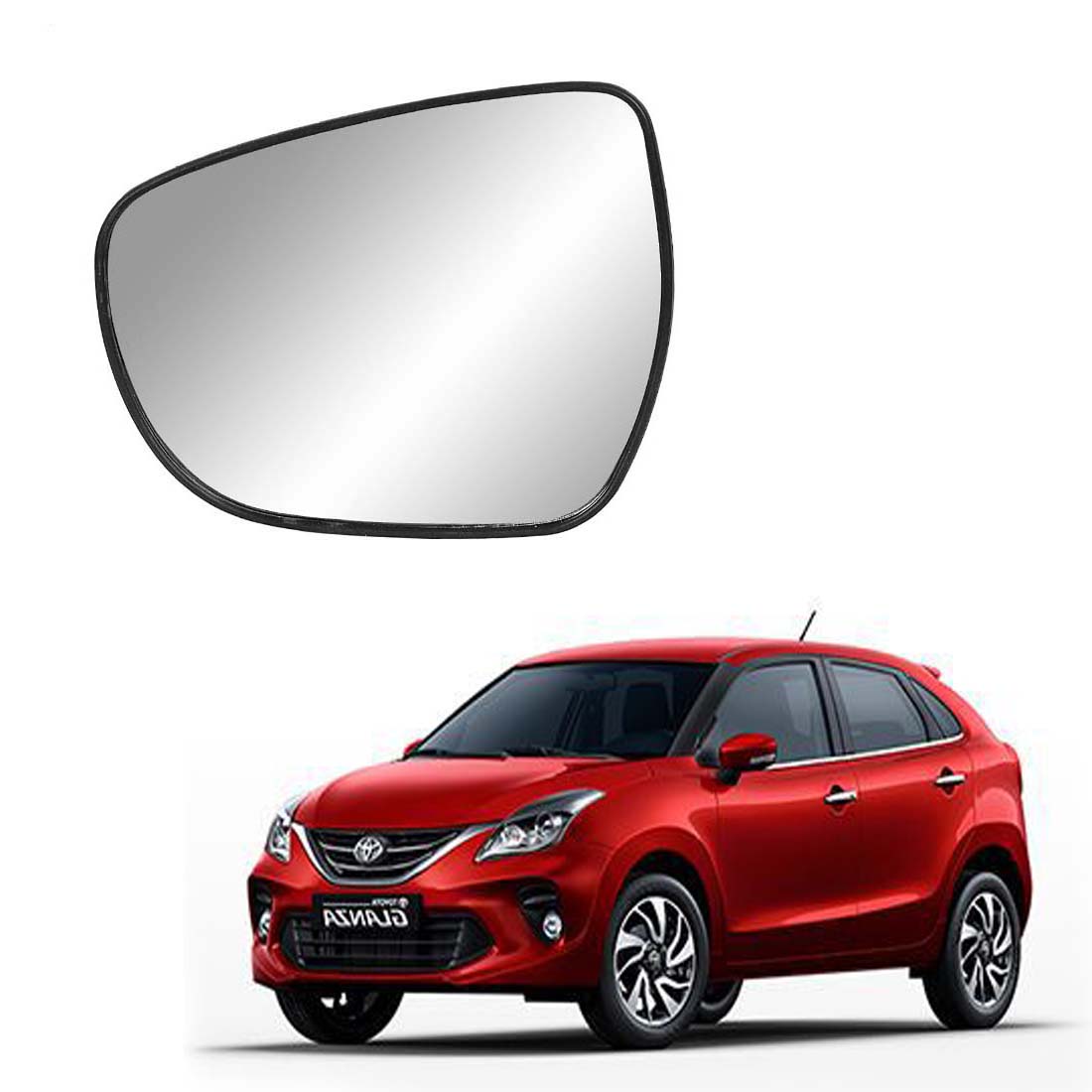 Car Left Side View Mirror Glass For Toyota Glanza 2019 To 2021 Model