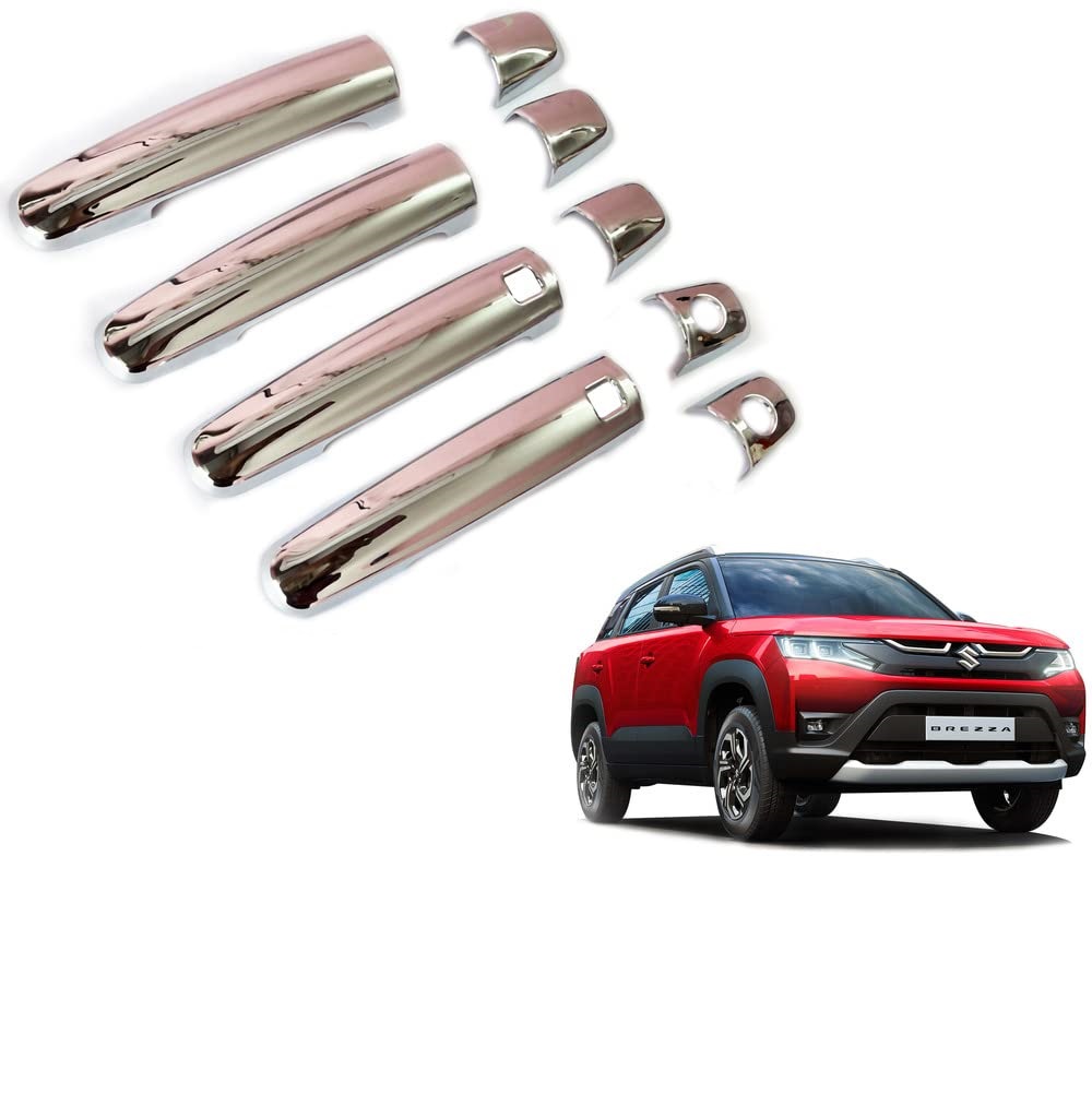 Door Handle Chrome Cover Compatible With Maruti Brezza 2022