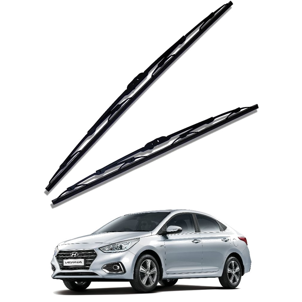 Front Windscreen Replacement Wiper Blades (24'/16') Compatible With Hyundai Verna 2017-2020