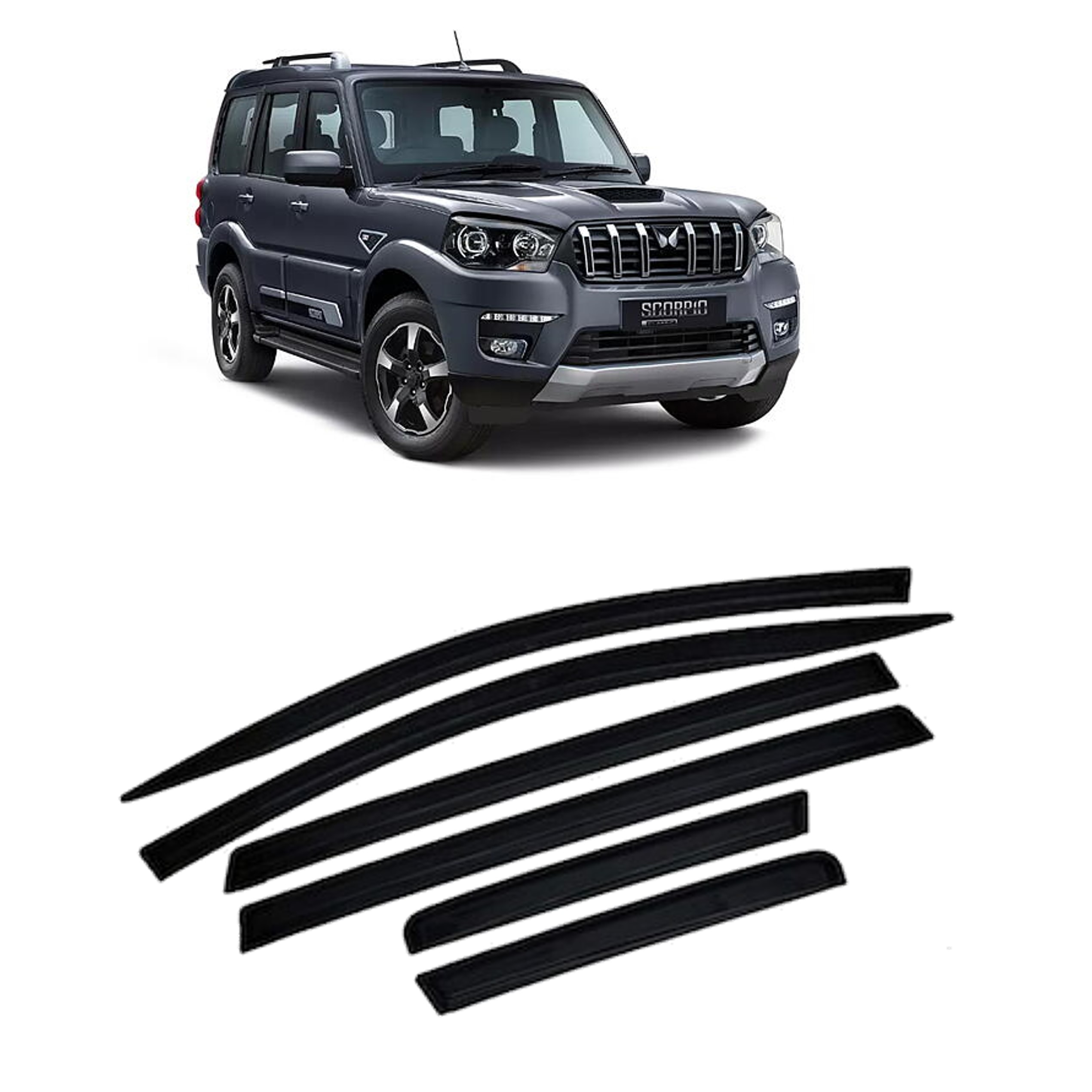 Car Window Rain Door Visor Compatible With Mahindra Scorpio N 2022