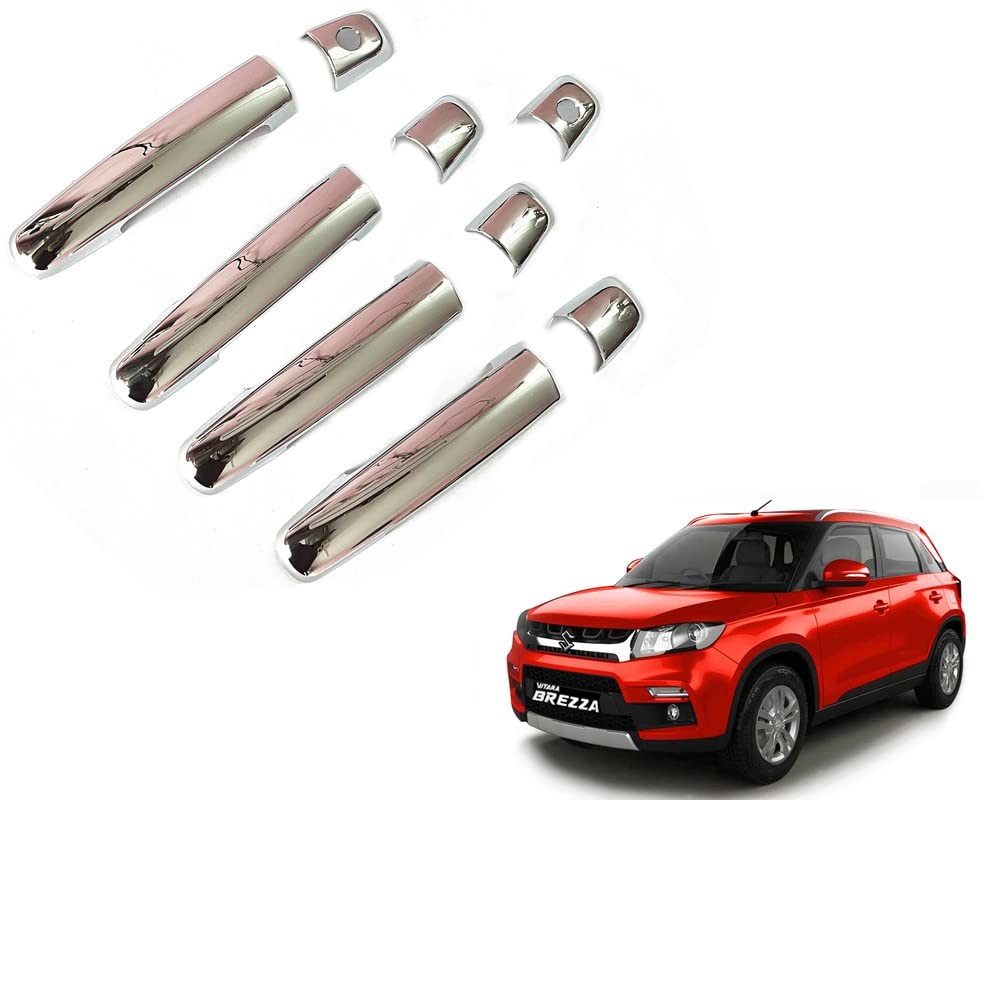 Door Handle Chrome Cover Compatible With Maruti Brezza