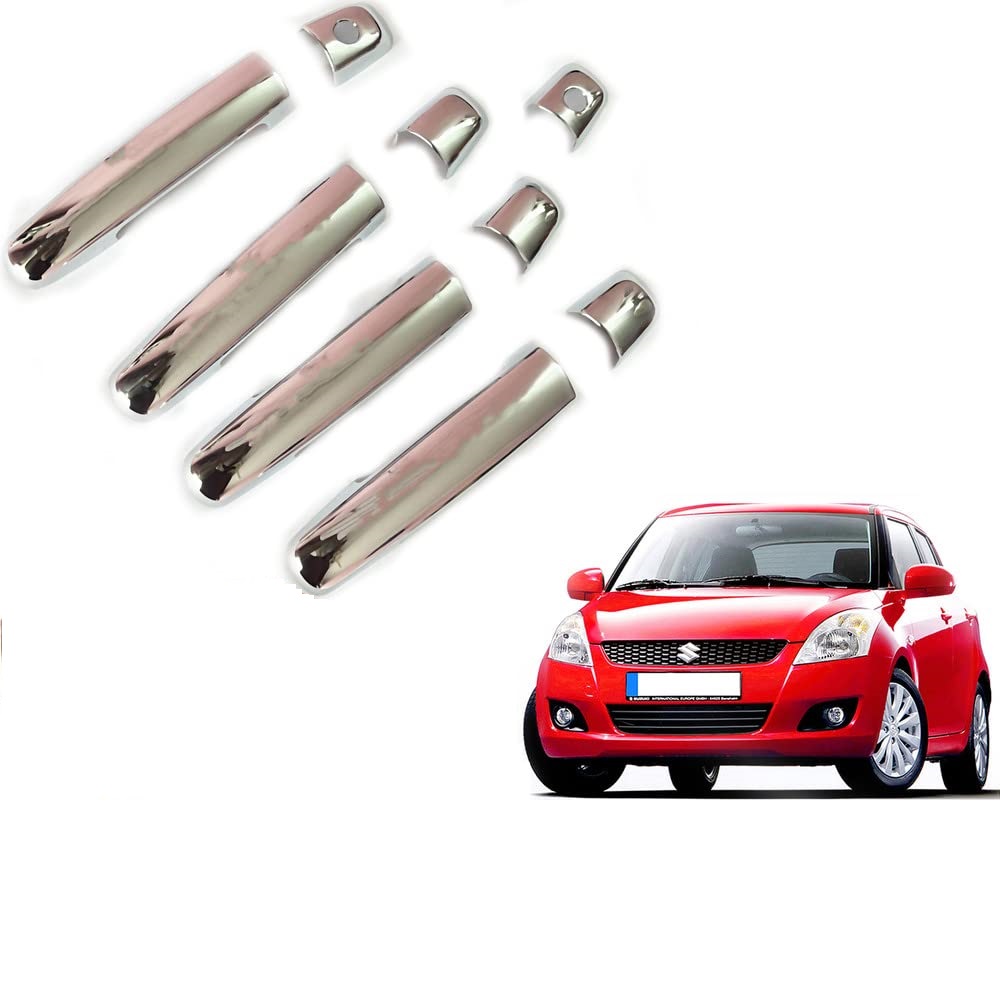 Door Handle Chrome Cover Compatible With Maruti Swift T-2