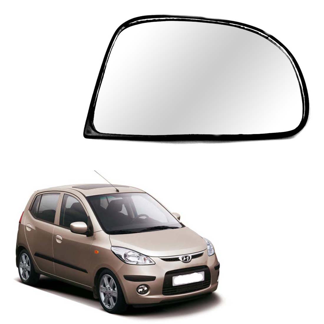 Car Right Side View Mirror Glass For Hyundai I10 Era 2007 To 2010 Model Type 1